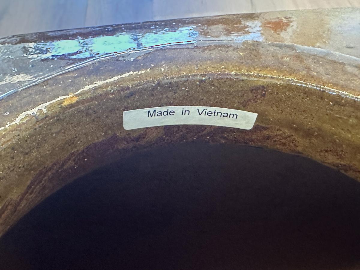 Large Glazed Ceramic Urn