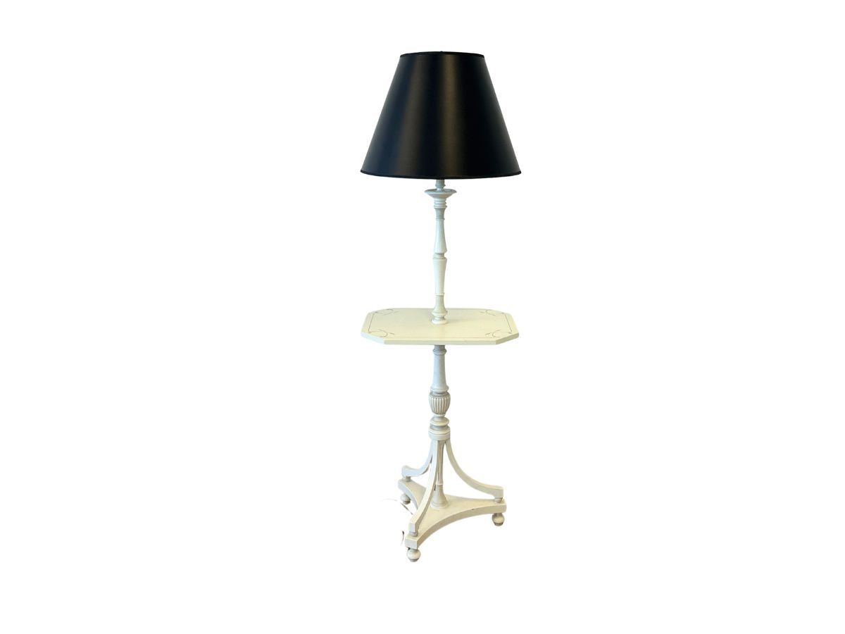 Hand Painted Floor Lamp with Table