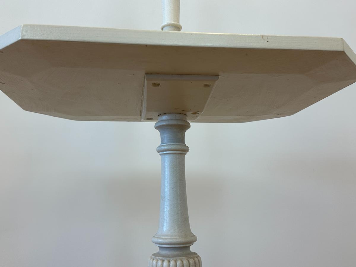 Hand Painted Floor Lamp with Table