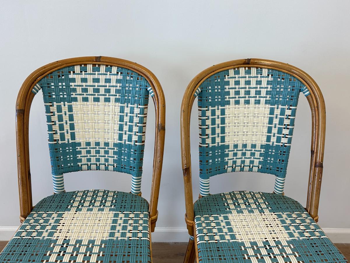 Vintage Maison Louis Drucker Marly Bar Stools, Pair