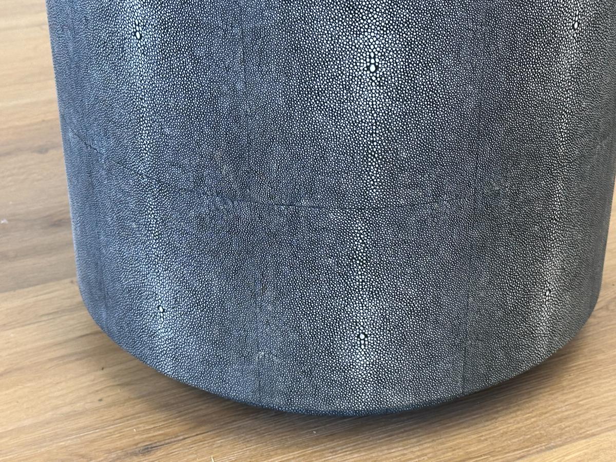 Moniker Home Lavin "Shagreen" Stool, Grey
