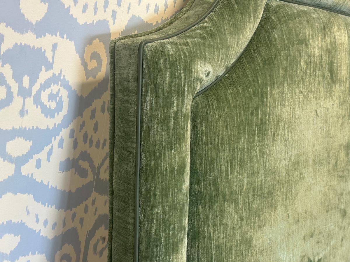 Custom Green Velvet Full Size Headboard