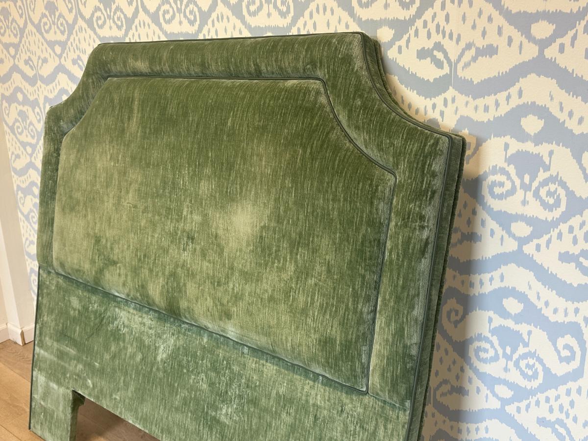 Custom Green Velvet Full Size Headboard