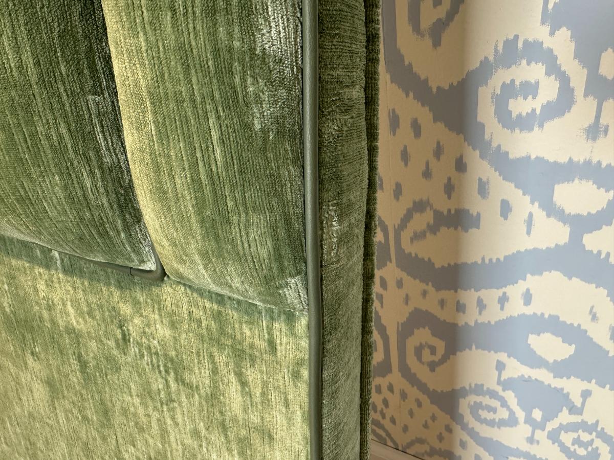 Custom Green Velvet Full Size Headboard
