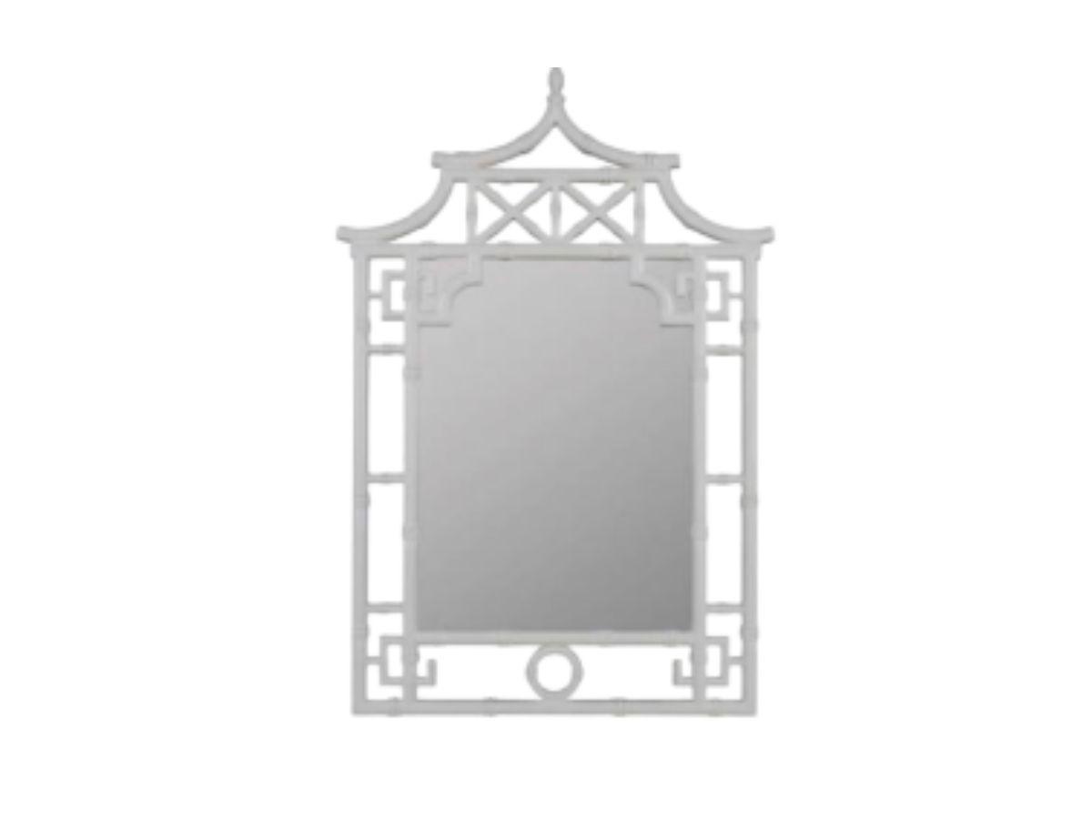 White Chinoiserie Mirror