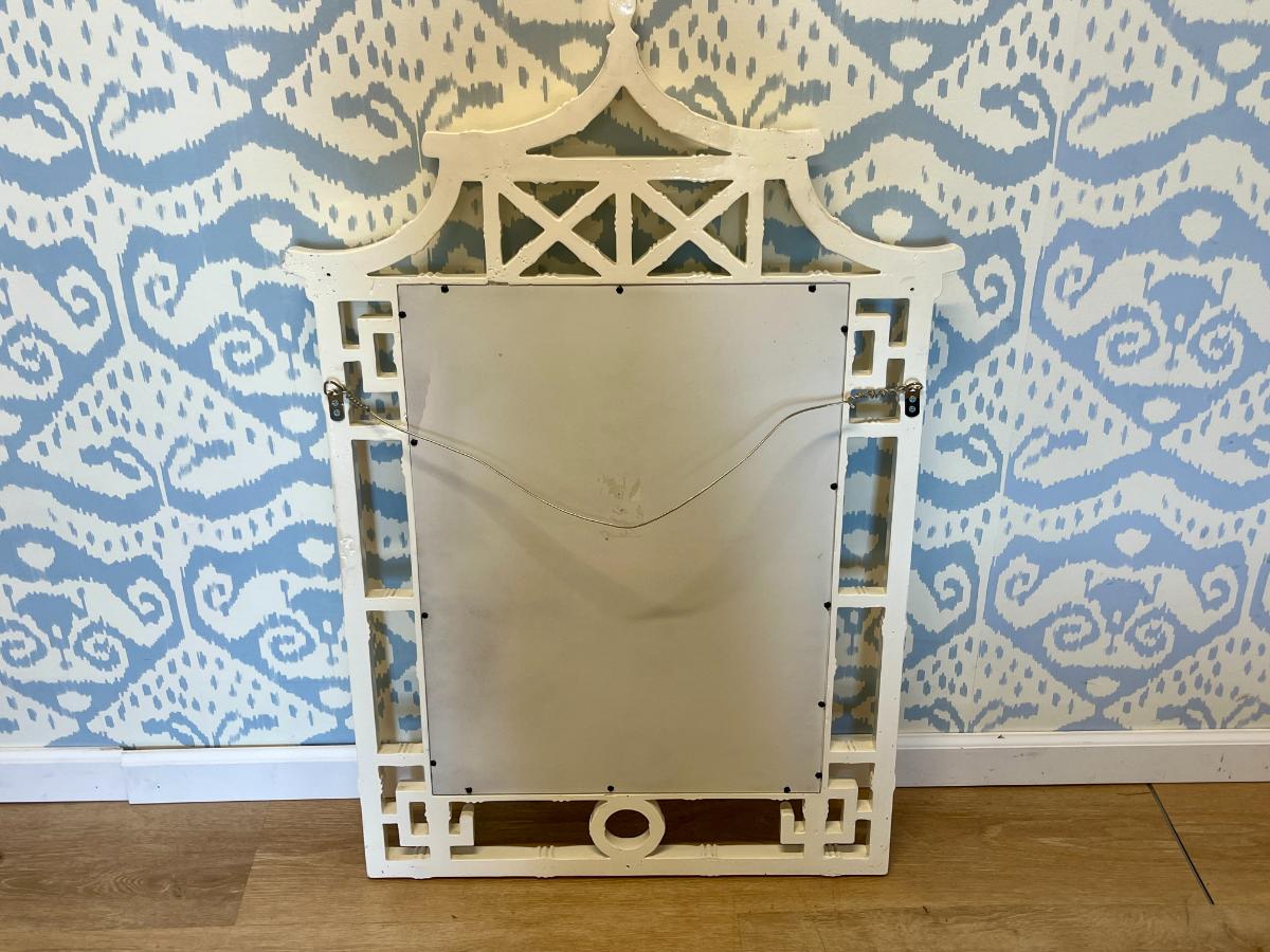 White Chinoiserie Mirror