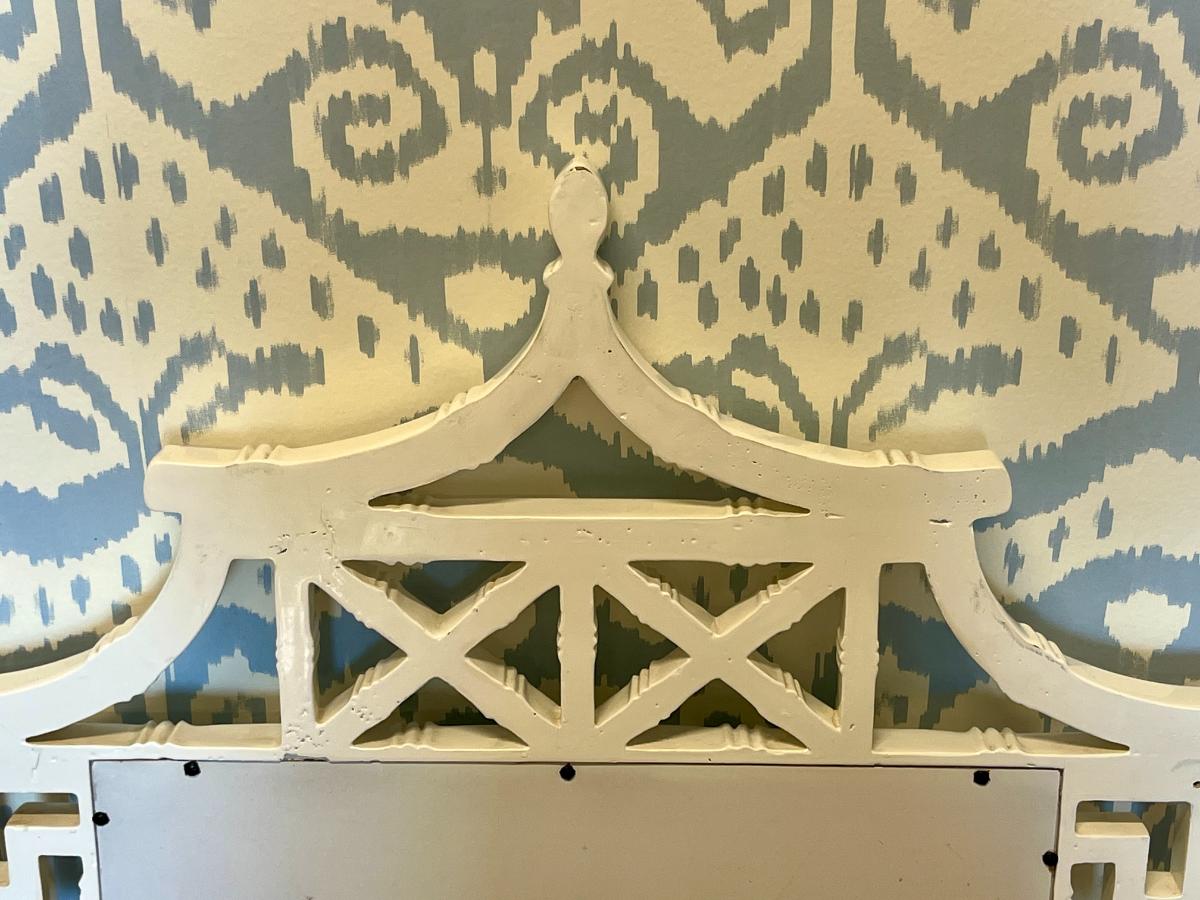 White Chinoiserie Mirror