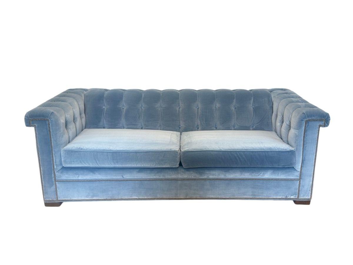 Wesley Hall McGee Sofa in Kravet Chessford Velvet, Wedgwood (2 of 2)