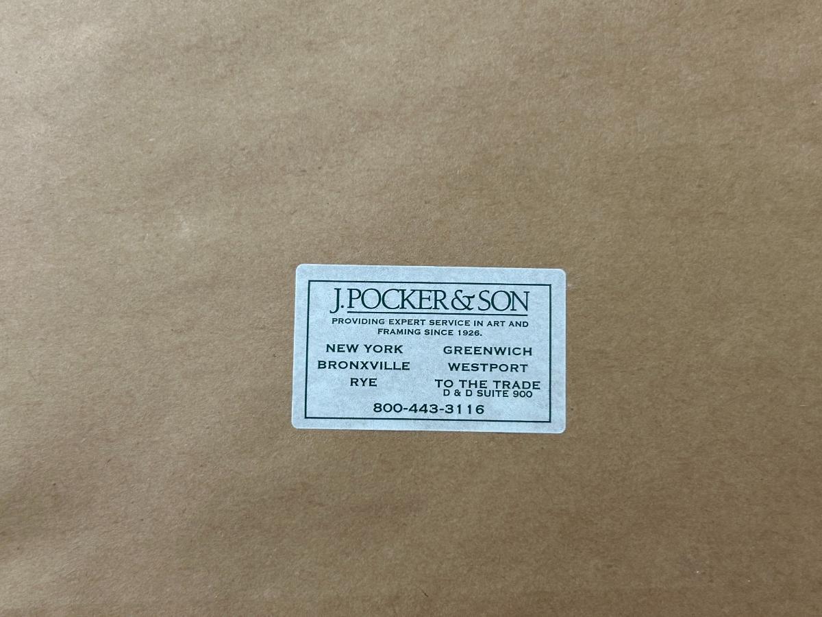Custom Rectangular Brown and Gold Mirror by J. Pocker & Sons