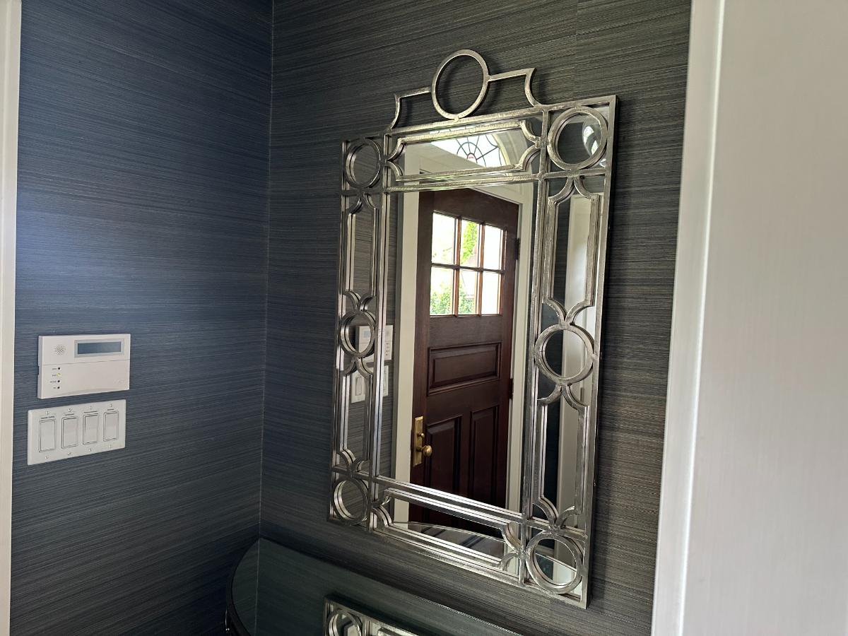 Worlds Away Treillage Silver Leaf Mirror
