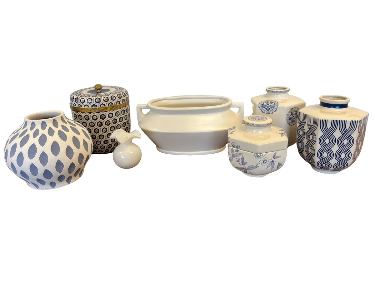 Blue & White Ceramics and Glass Collection