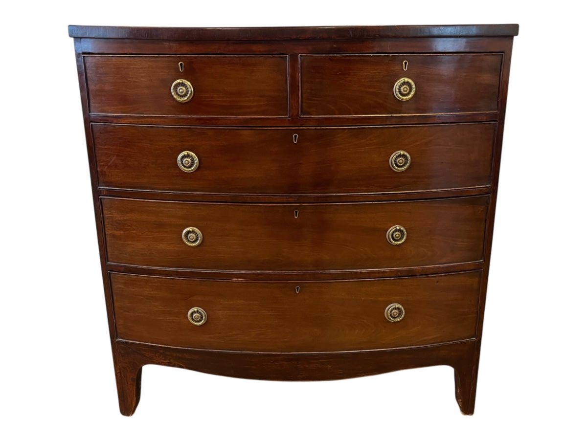 Antique Mahogany Bowfront Chest of Drawers
