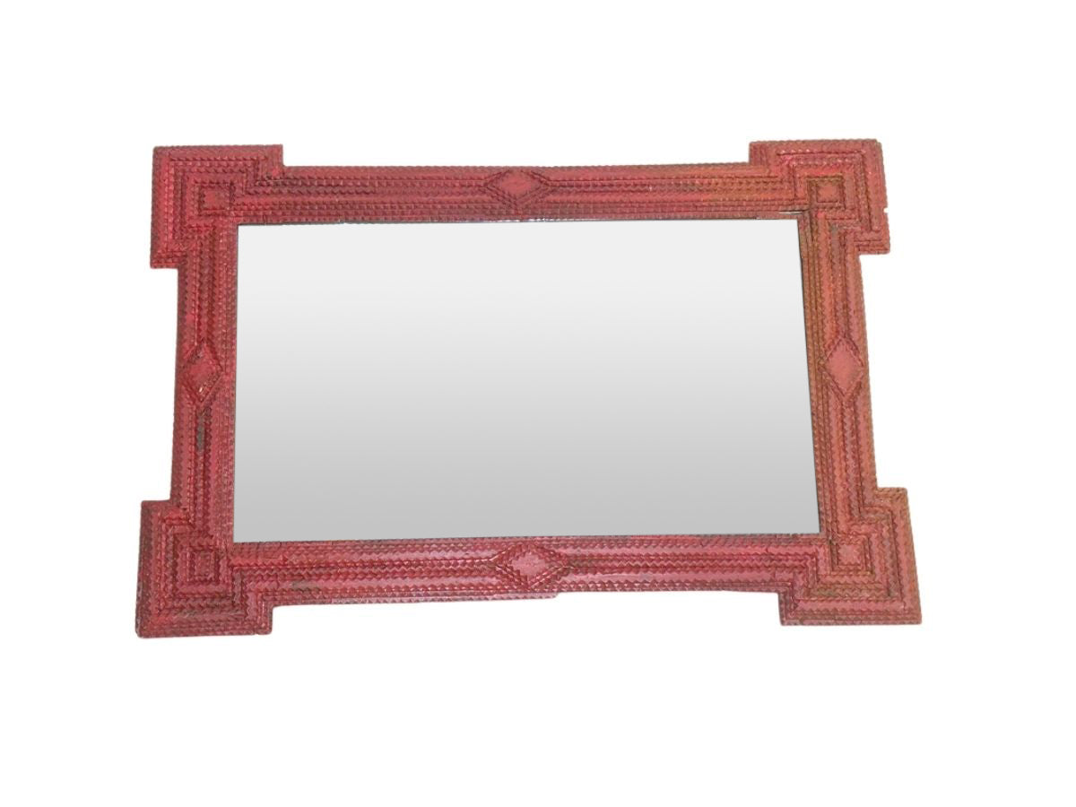 Red Tramp Art Mirror