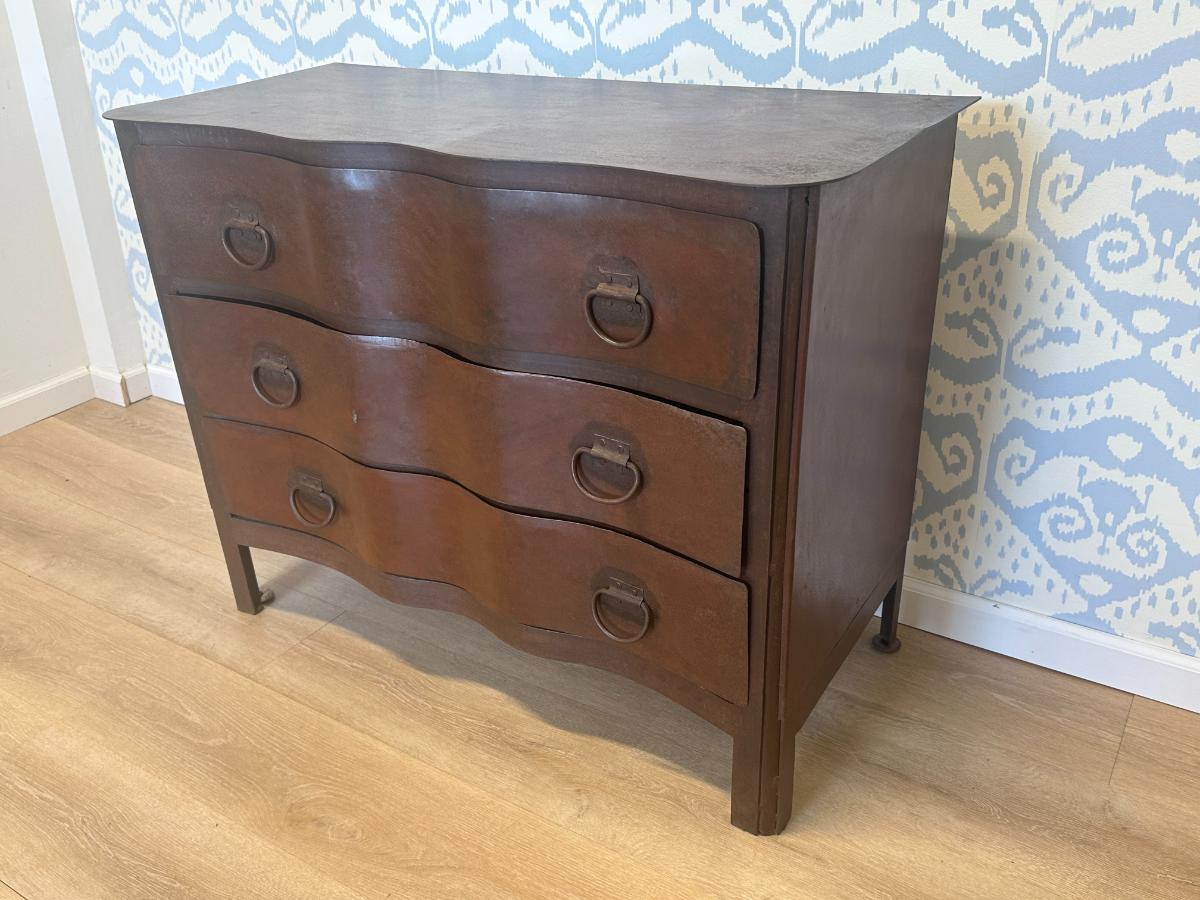 Serpentine-Front Metal Dresser from Ashe Leandro