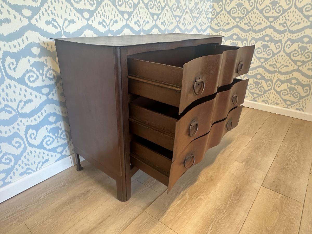 Serpentine-Front Metal Dresser from Ashe Leandro