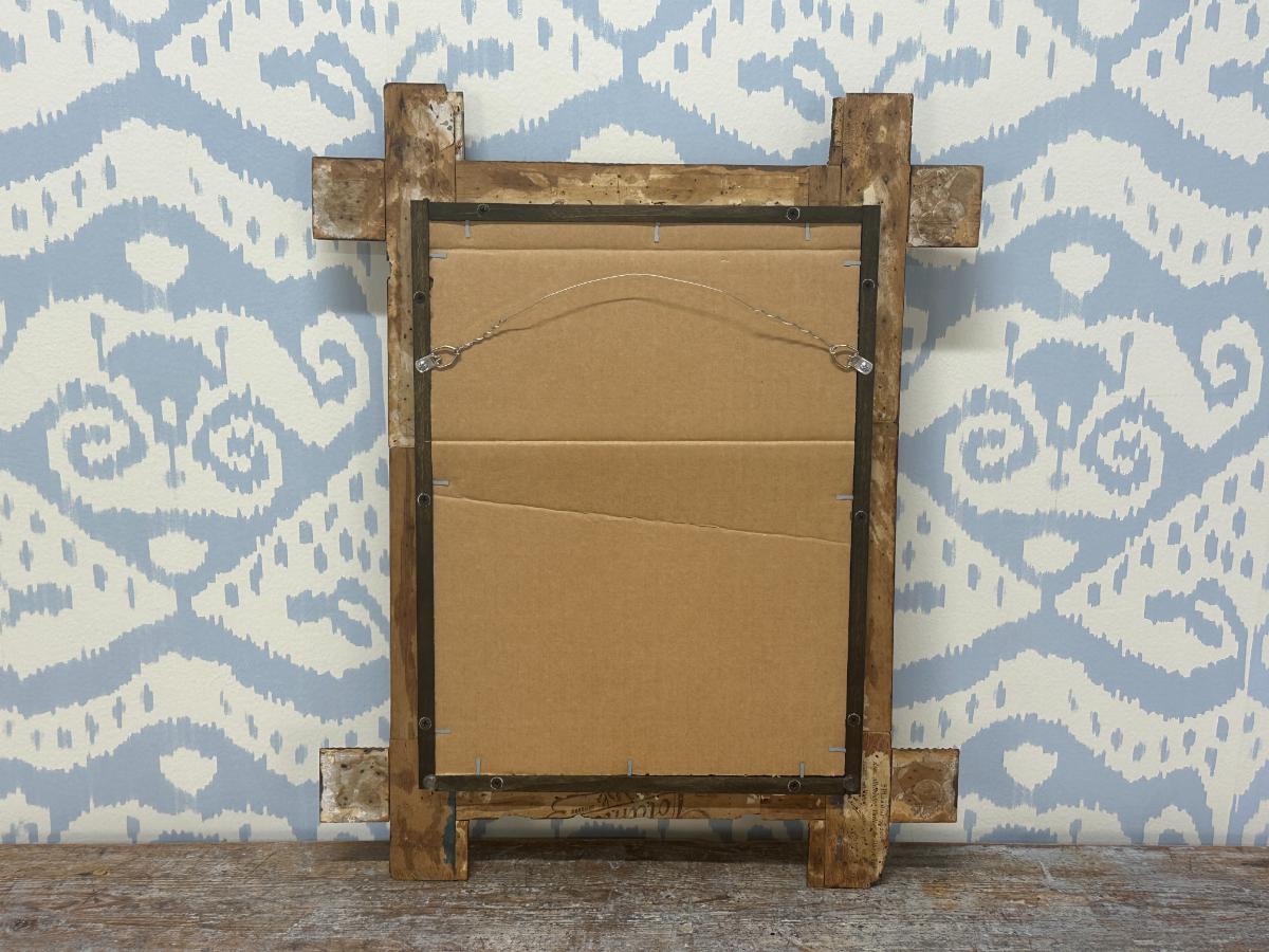 Brown Tramp Art Mirror