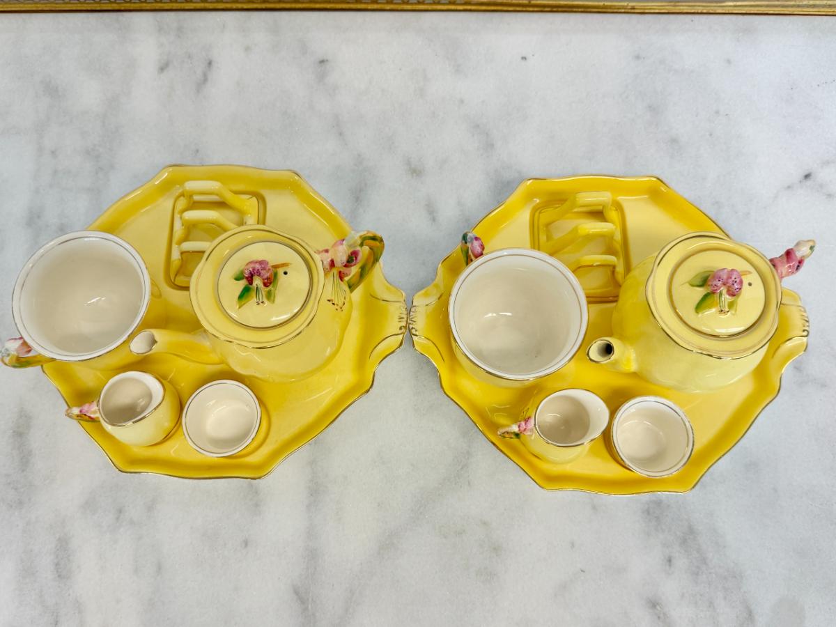 Vintage Royal Winton Tiger Lily Breakfast Tea Set, Incl. Berry Bowls, Tea Cups & Saucers