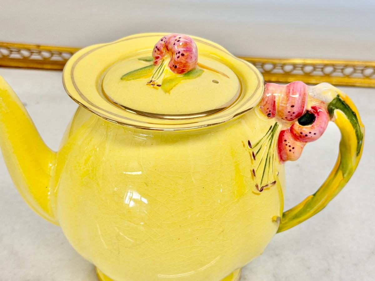 Vintage Royal Winton Tiger Lily Breakfast Tea Set, Incl. Berry Bowls, Tea Cups & Saucers