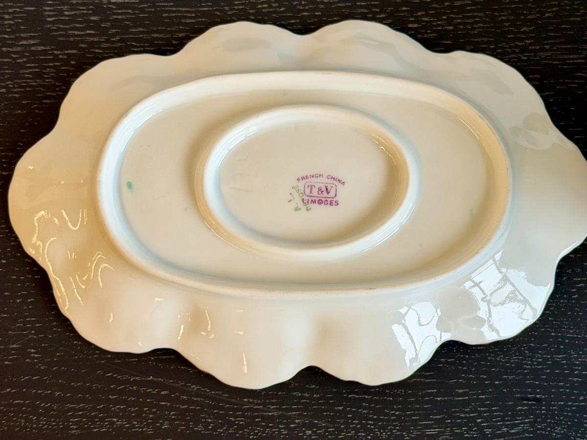 Antique Limoges Fish Plates and Serving Pieces, Set of 15