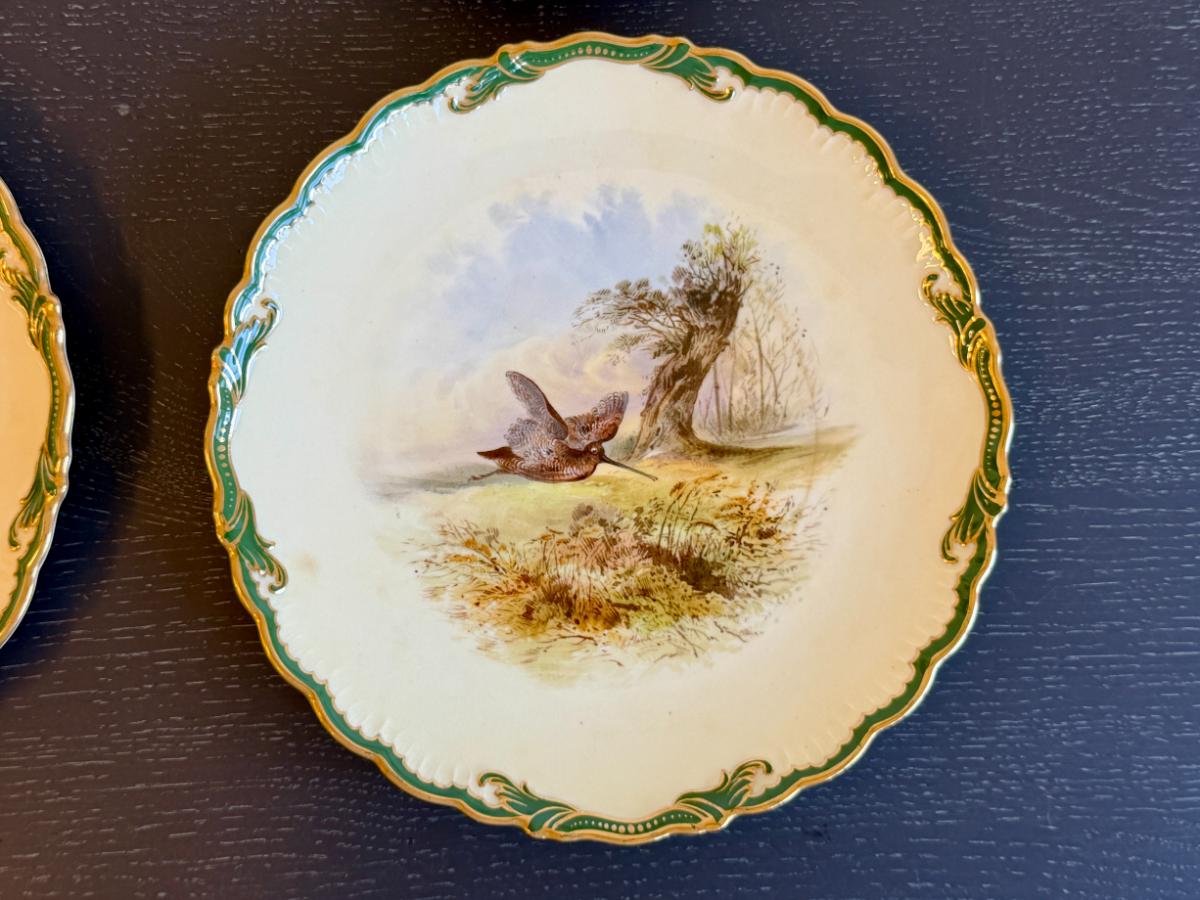 Limoges Hand Painted Cabinet Plates Made for Tiffany & Co. , Set of 4