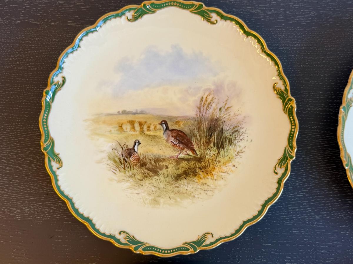 Limoges Hand Painted Cabinet Plates Made for Tiffany & Co. , Set of 4