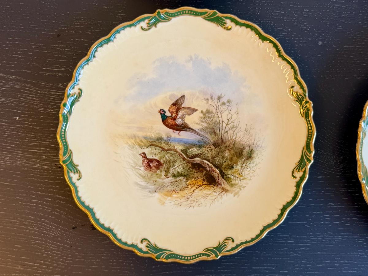 Limoges Hand Painted Cabinet Plates Made for Tiffany & Co. , Set of 4