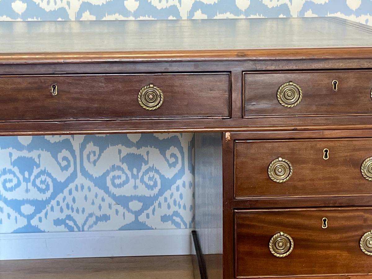 19th Century English Mahogany Partner's Desk