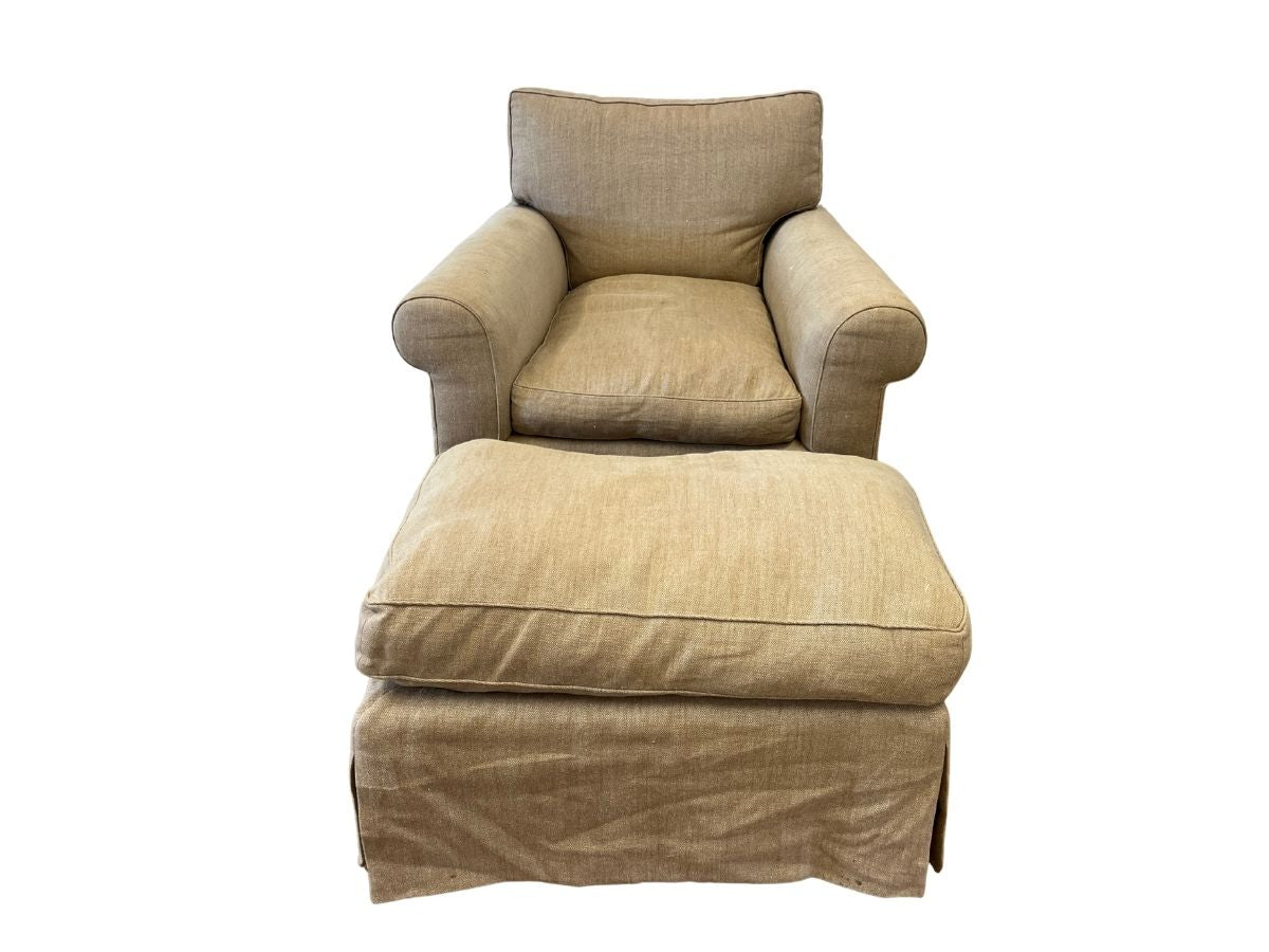 Jonas Upholstery Armchair and Ottoman
