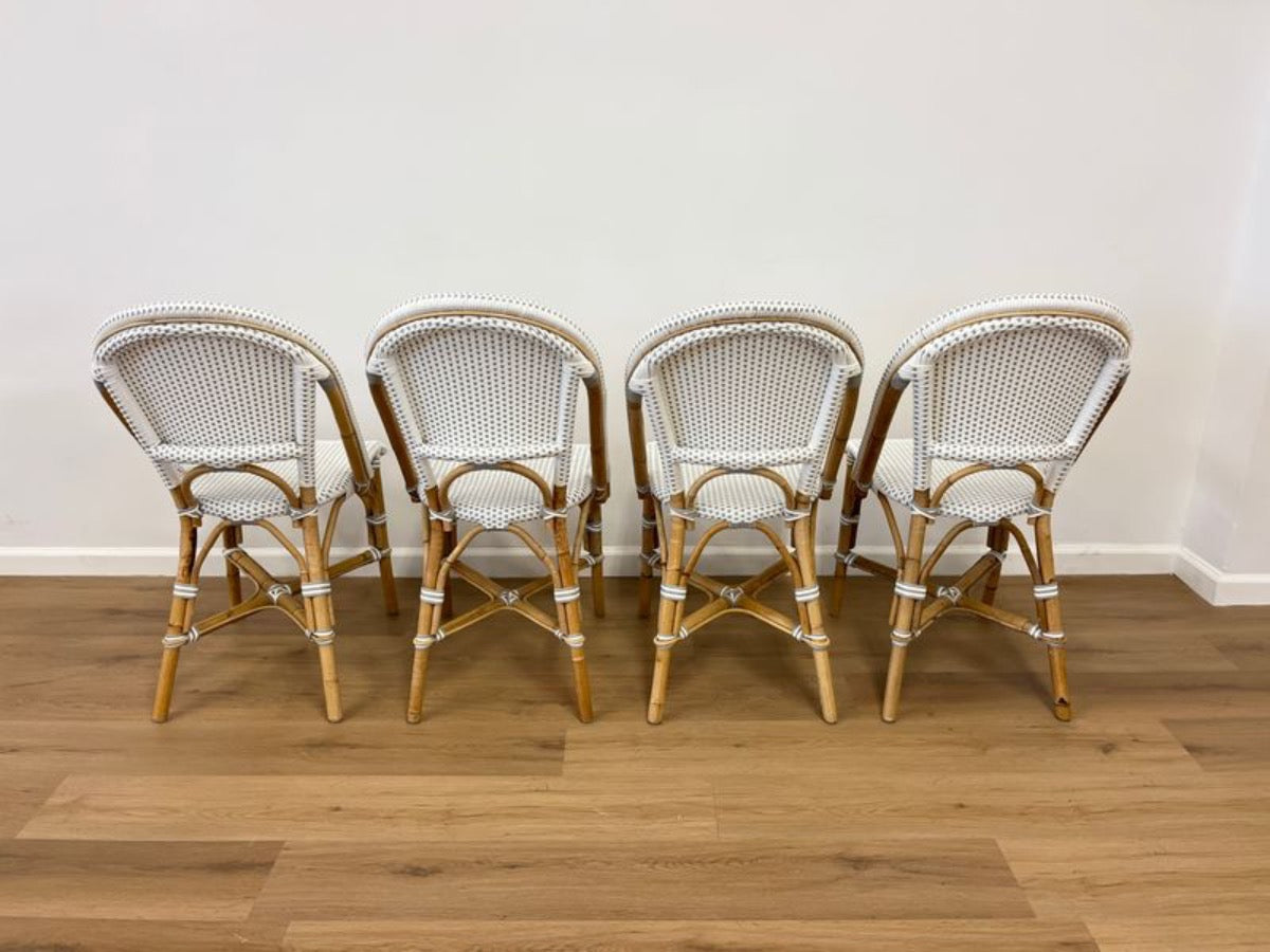 Serena & Lily Riviera Rattan Dining Chairs, Set of 4