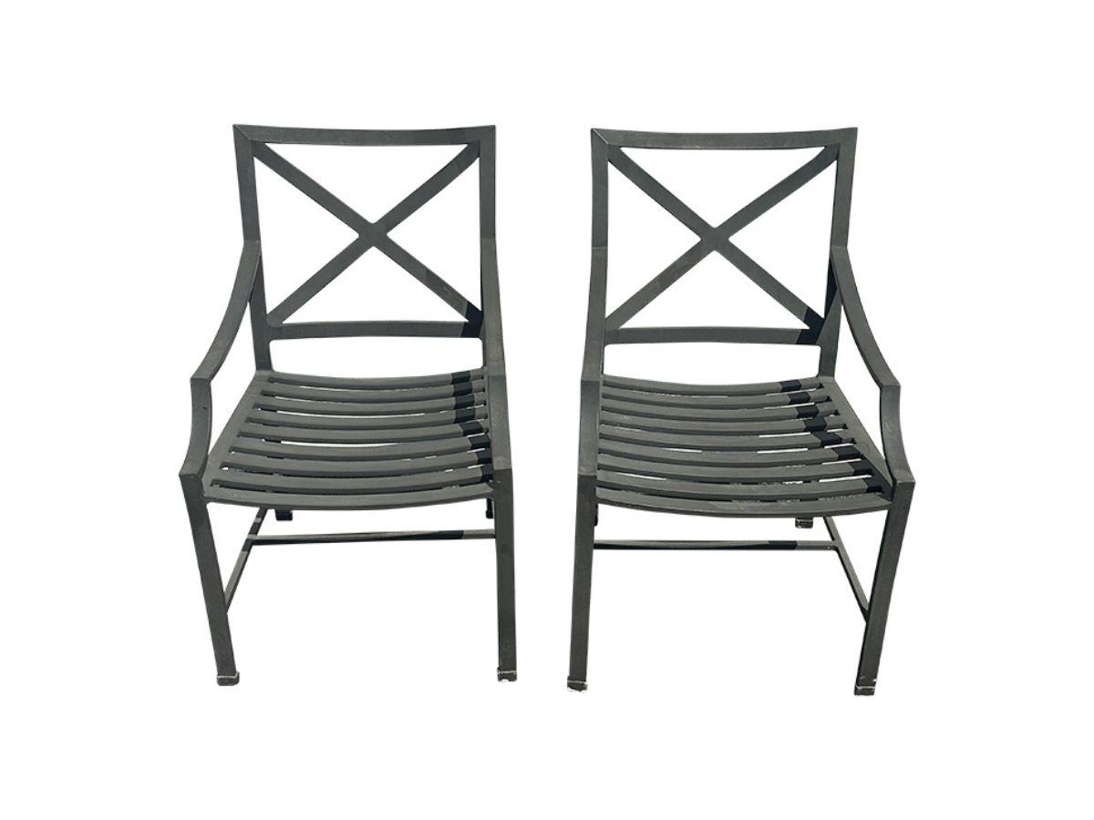 Restoration Hardware Outdoor Side Chairs, Pair
