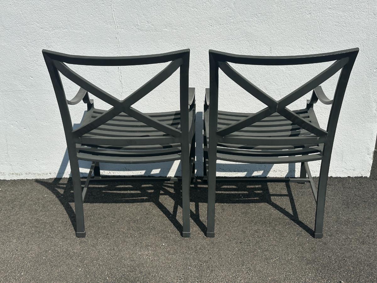 Restoration Hardware Outdoor Side Chairs, Pair