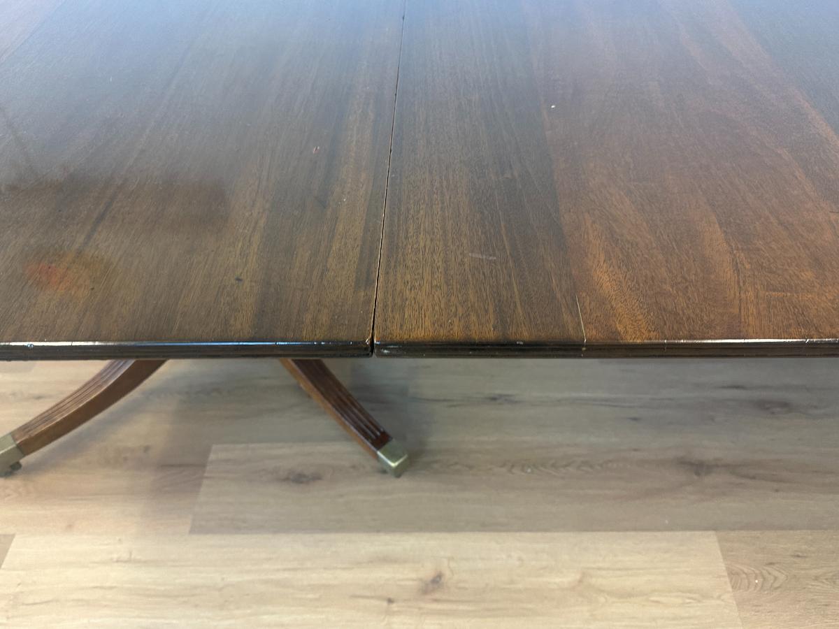 Antique Mahogany Double Pedestal Dining Table