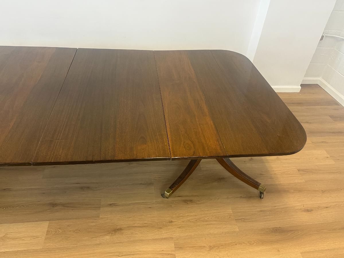 Antique Mahogany Double Pedestal Dining Table