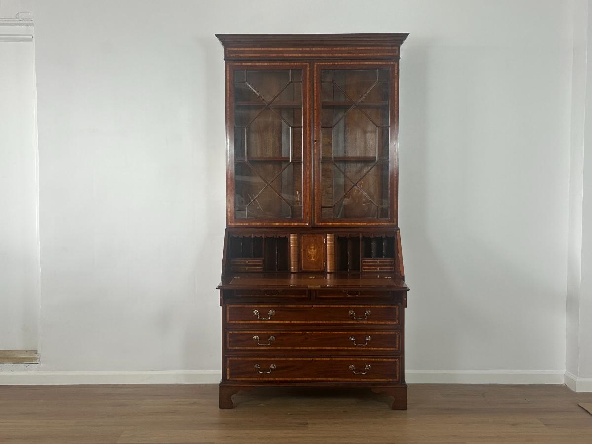 Antique English Sheraton Style Secretary, Circa 1900