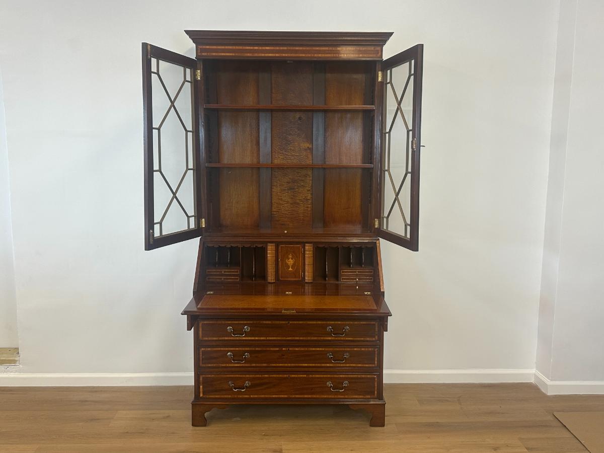 Antique English Sheraton Style Secretary, Circa 1900