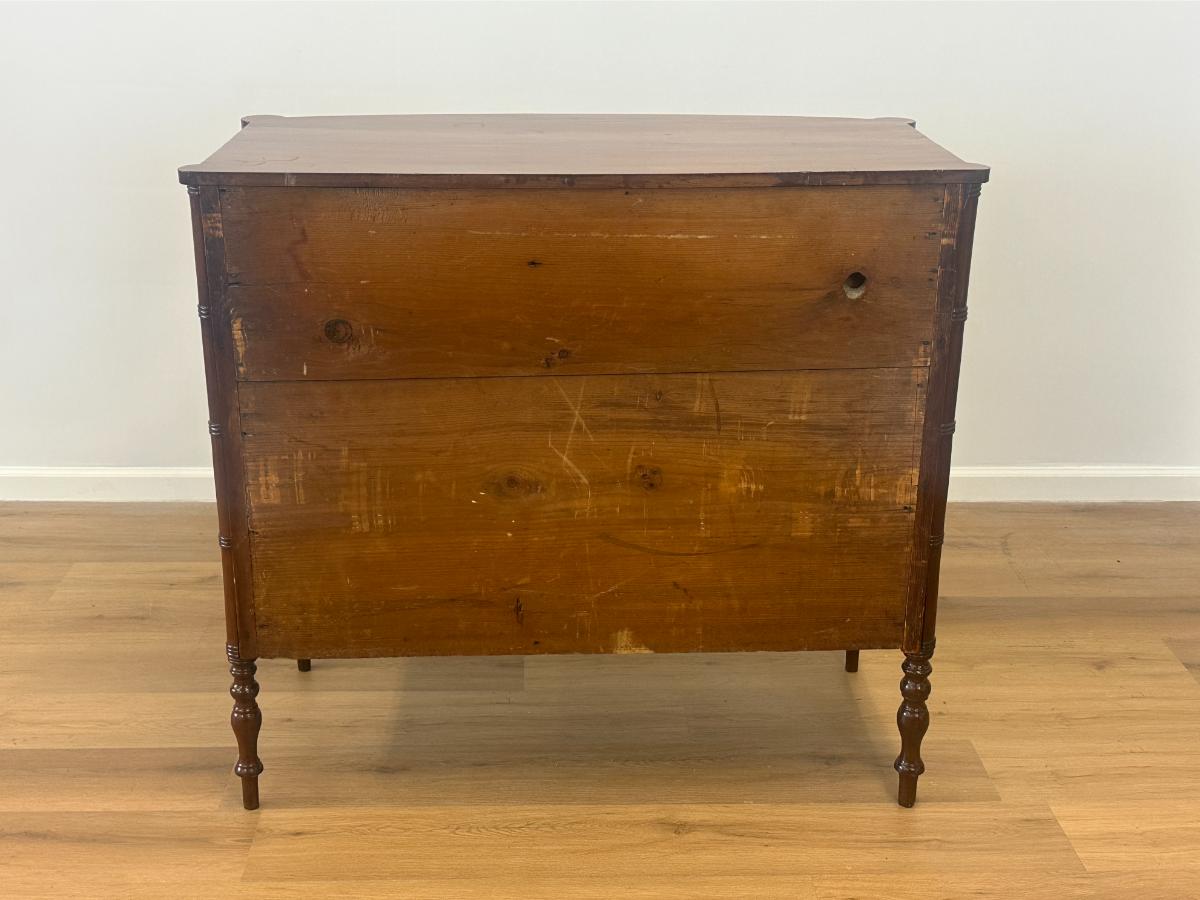 Antique Regency Mahogany Bow Front Chest of Drawers