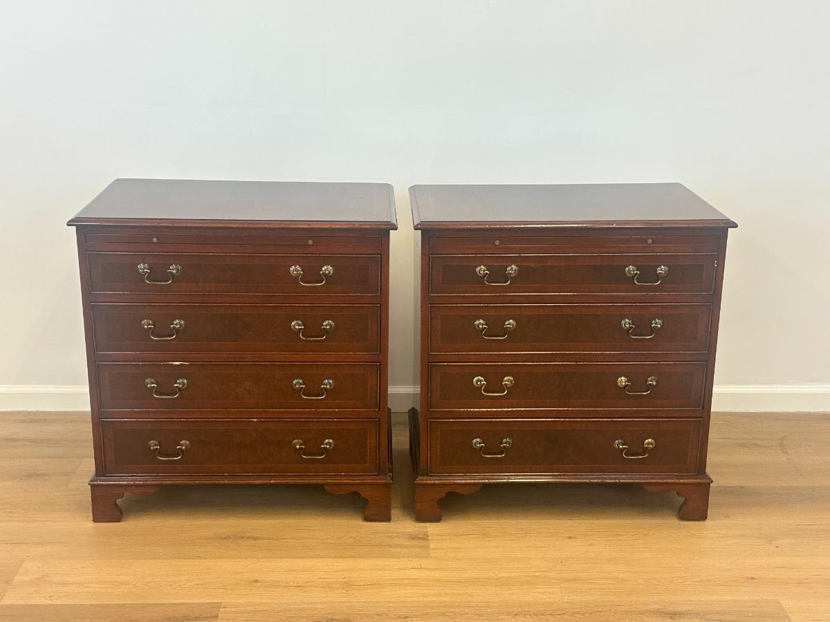 Chippendale Bachelor's Chests with Drawers, Pair