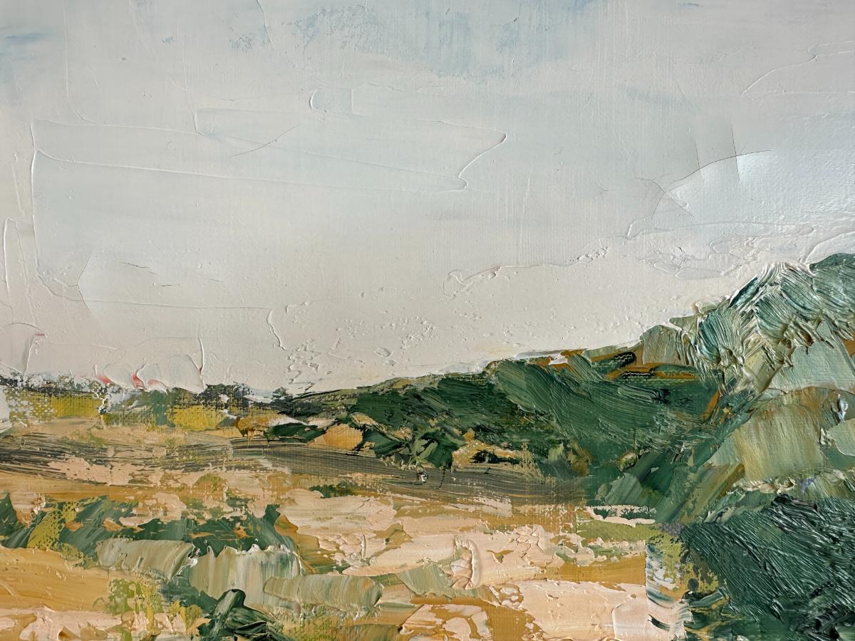 Renee Theobald Original Oil Painting, Framed "La Rochepot et Son Chateau"