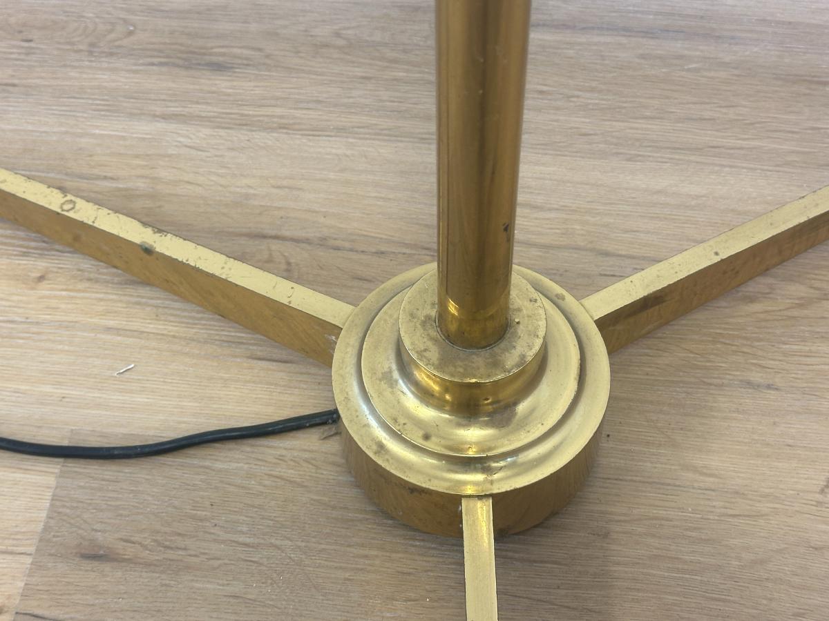 Post War Italian Illuminated Brass Floor Easel