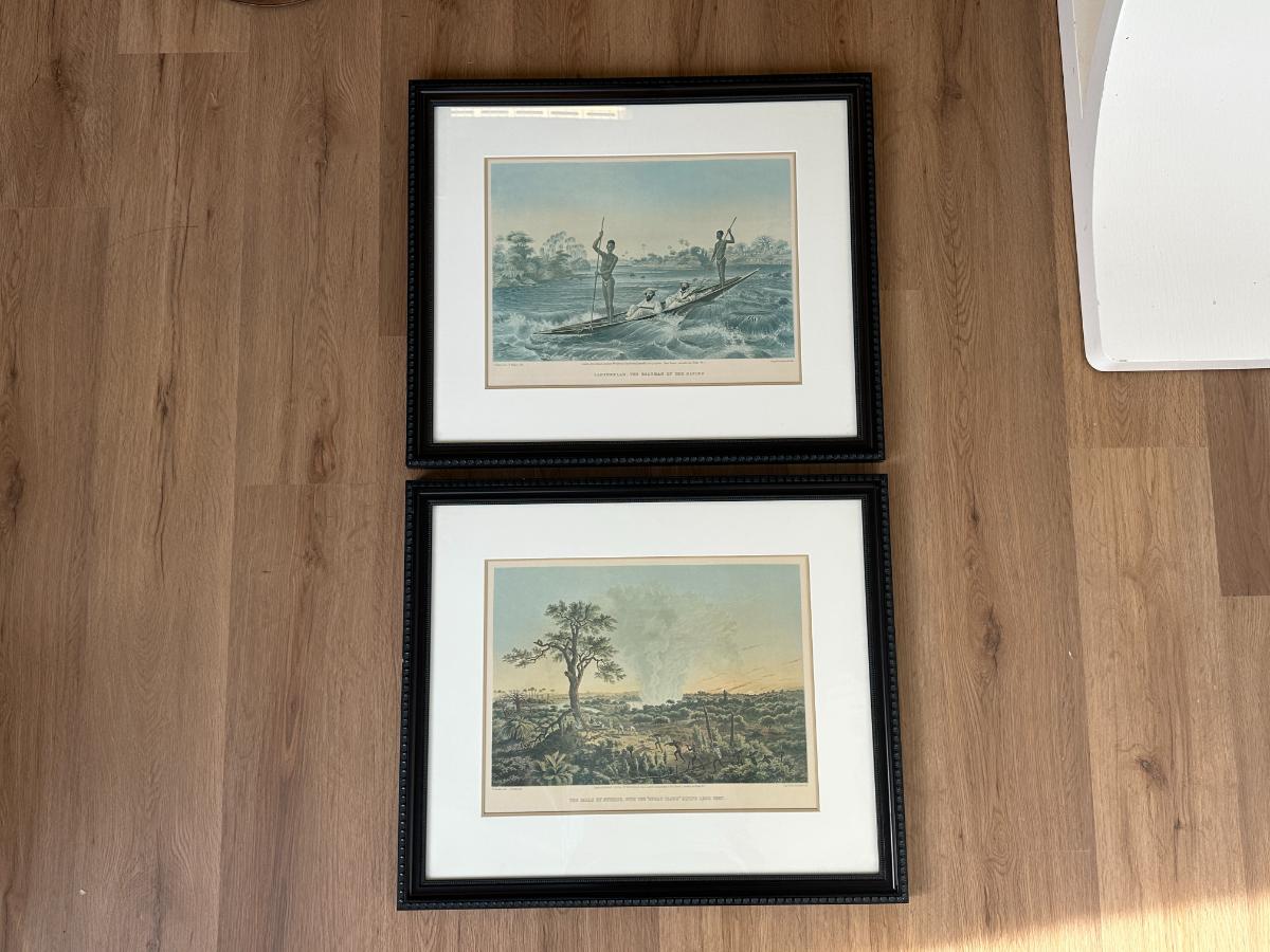 Framed Thomas Baines Lithographs, Pair