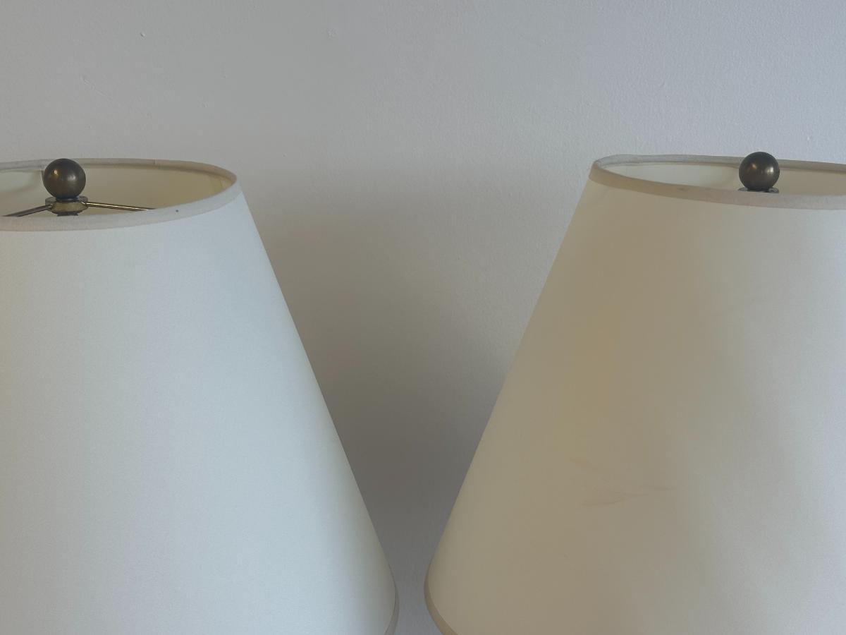 Christopher Spitzmiller Red Double Gourd Lamps, Pair