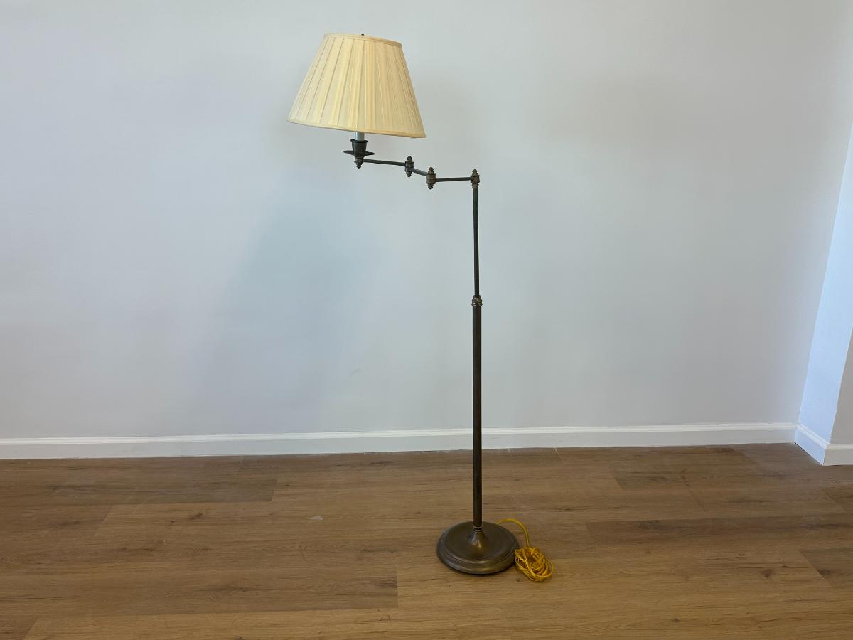 Brass Swing Arm Floor Lamp from Gracious Home