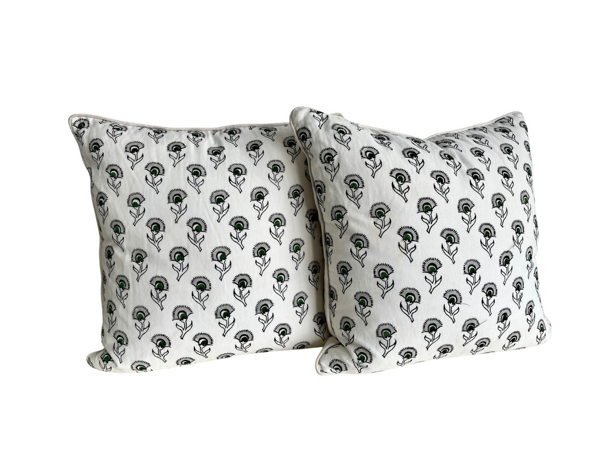 Serena & Lily Floral Pillows, Pair