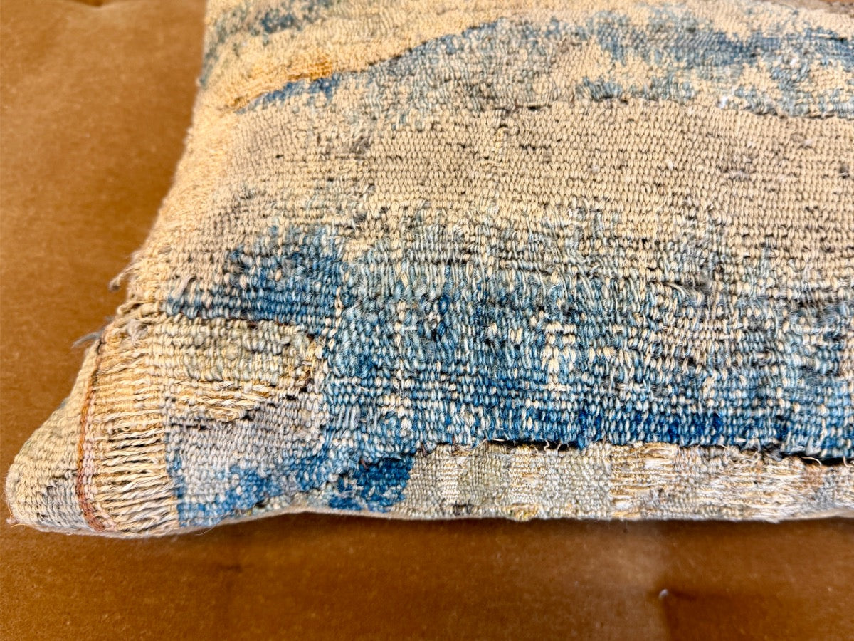 Antique French Tapestry Pillows, Pair