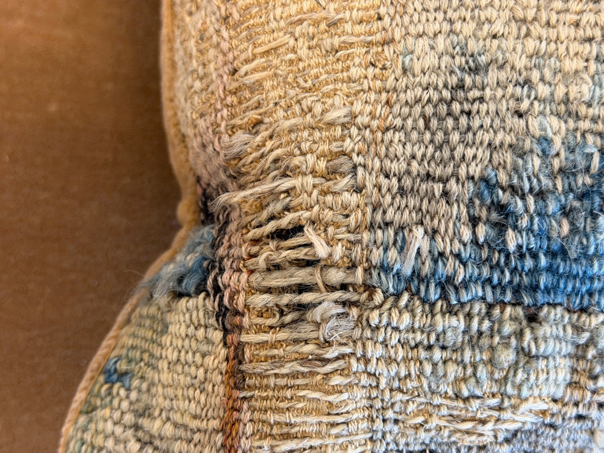 Antique French Tapestry Pillows, Pair