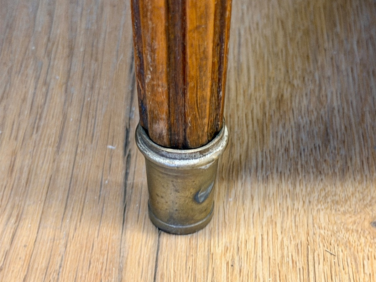 Antique Mahogany Side Tables with Brass Corner Gallery, Pair