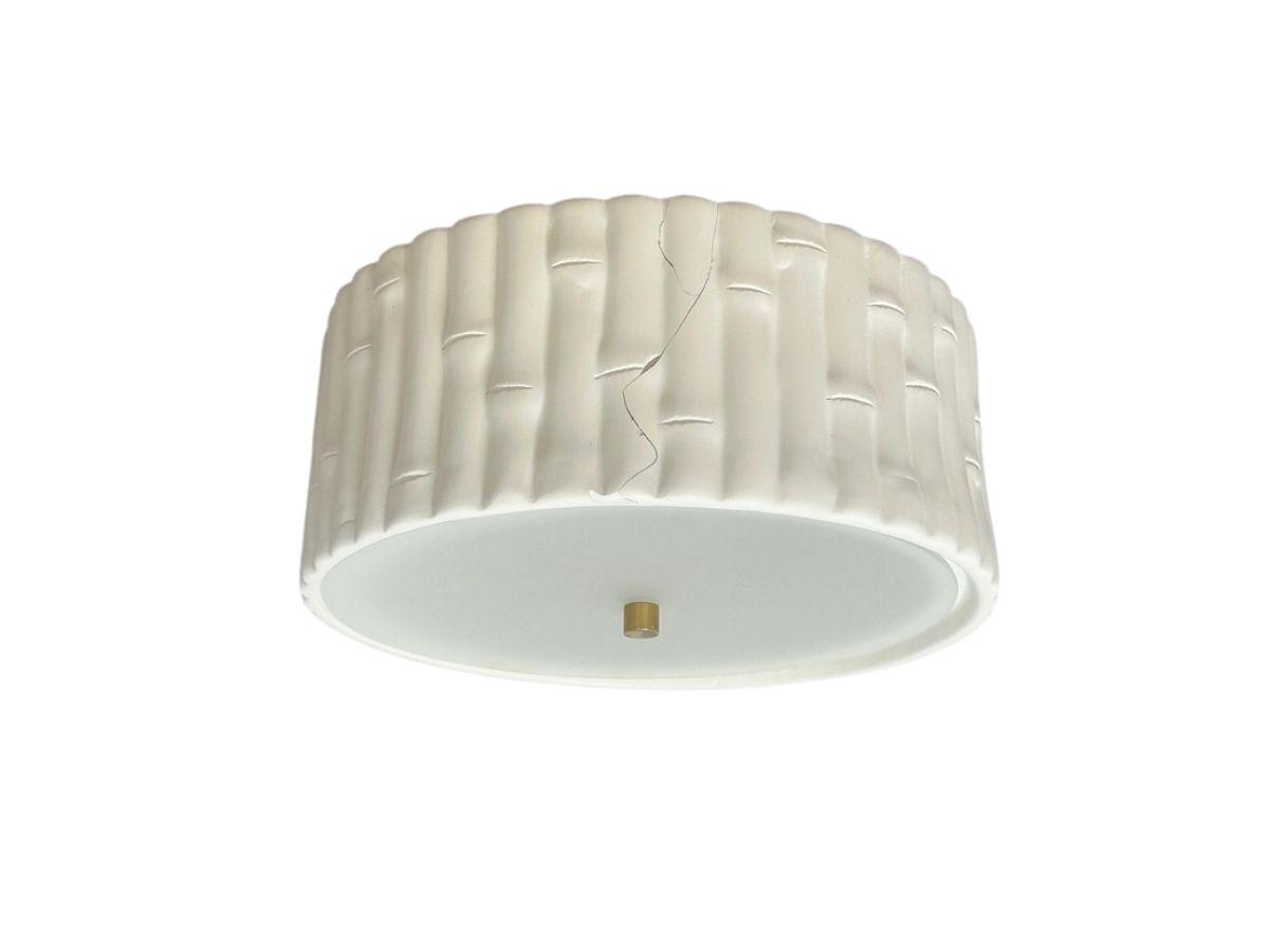 Visual Comfort Signature Alexa Hampton Frank Flush Mount, White