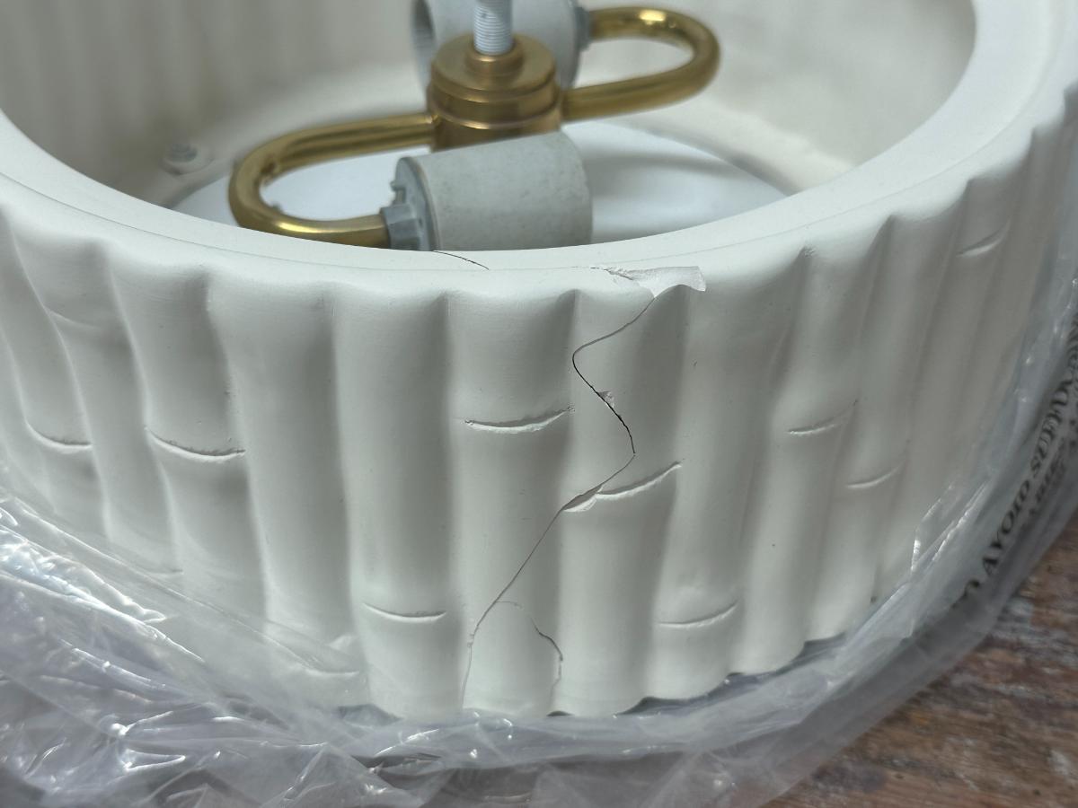 Visual Comfort Signature Alexa Hampton Frank Flush Mount, White