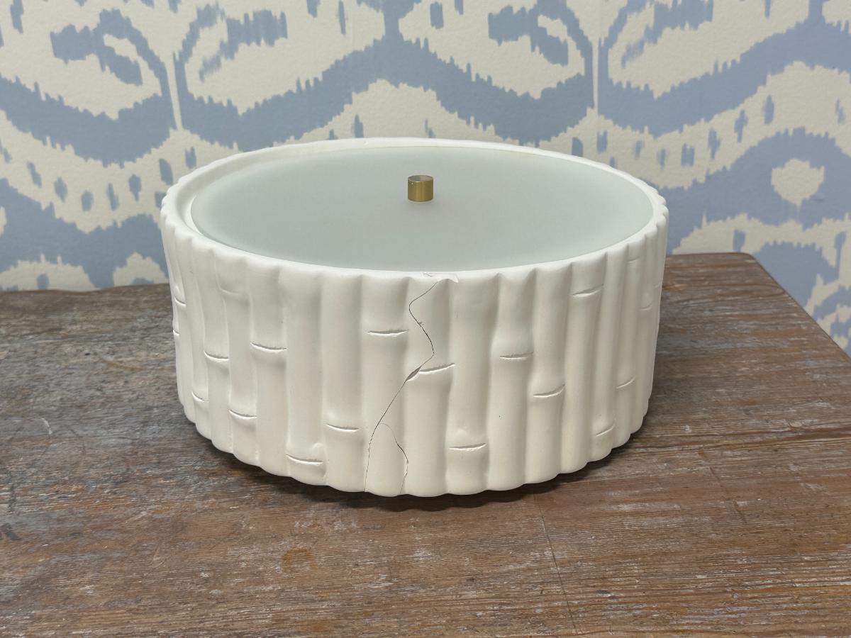 Visual Comfort Signature Alexa Hampton Frank Flush Mount, White