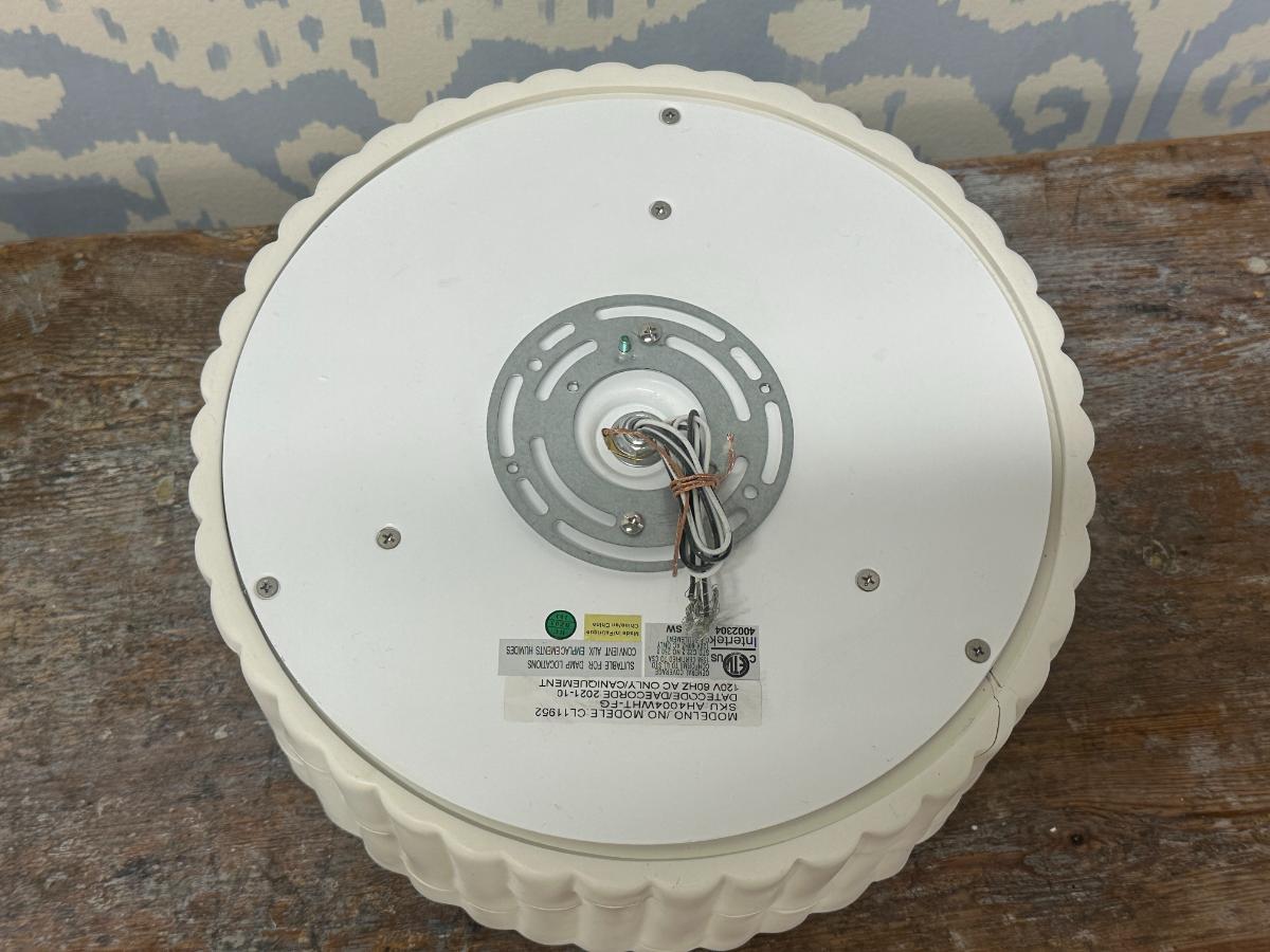Visual Comfort Signature Alexa Hampton Frank Flush Mount, White